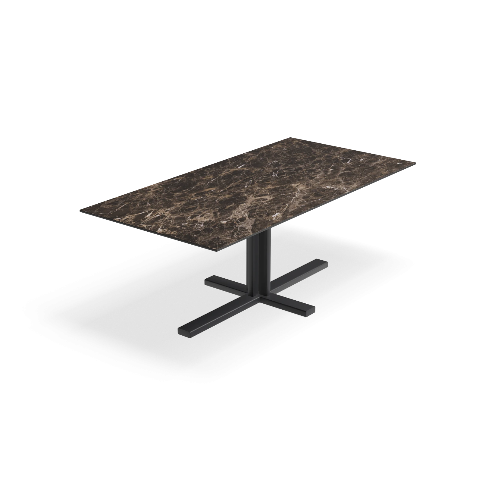 Eettafel Kolos - Rechthoek Keramiek Emprador Dark Satin (200x100cm)
