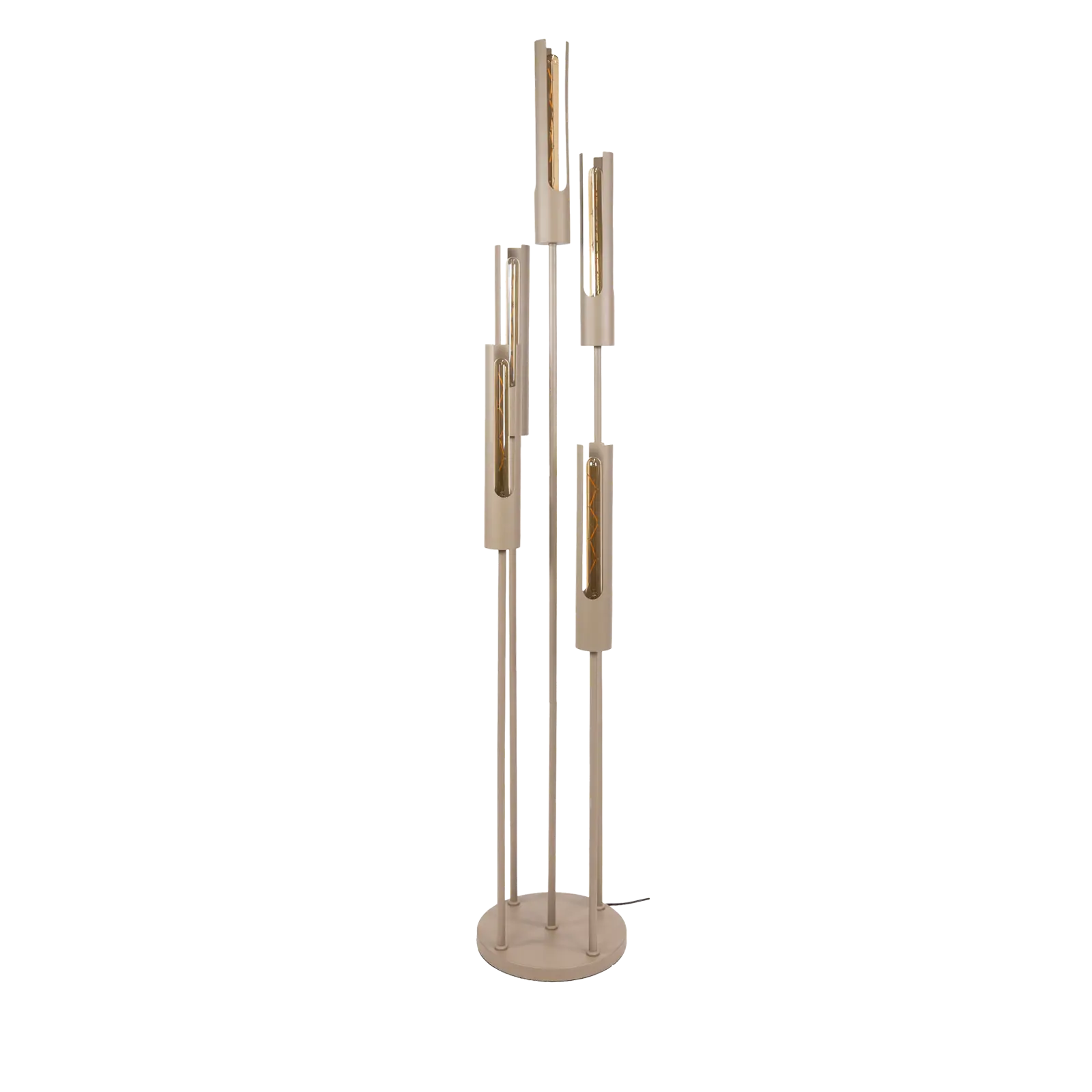 Vloerlamp Tube - getrapt 5-lichts - Beige