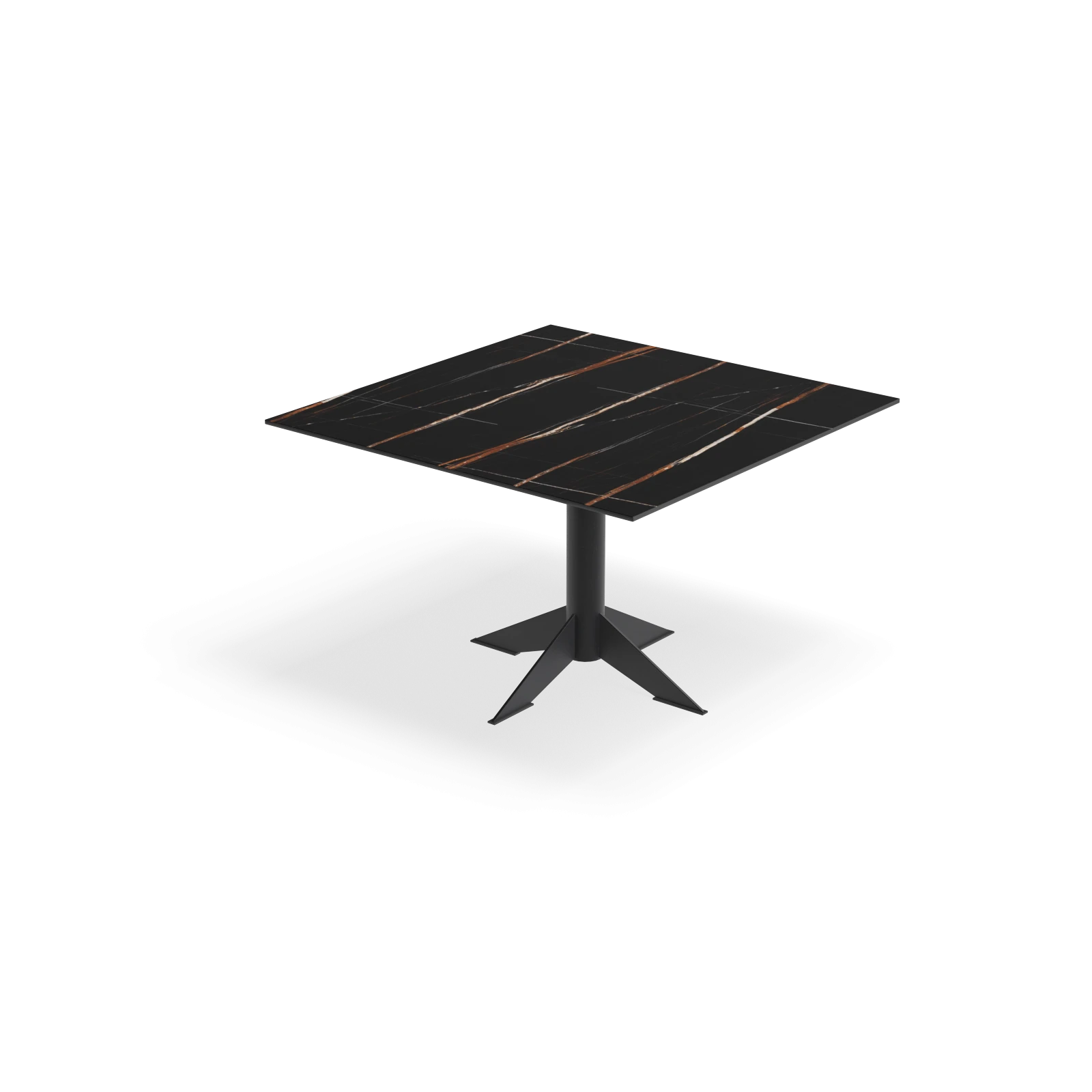 Eettafel Westfield - Vierkant Keramiek Sahara Noir Satin (120x120cm)