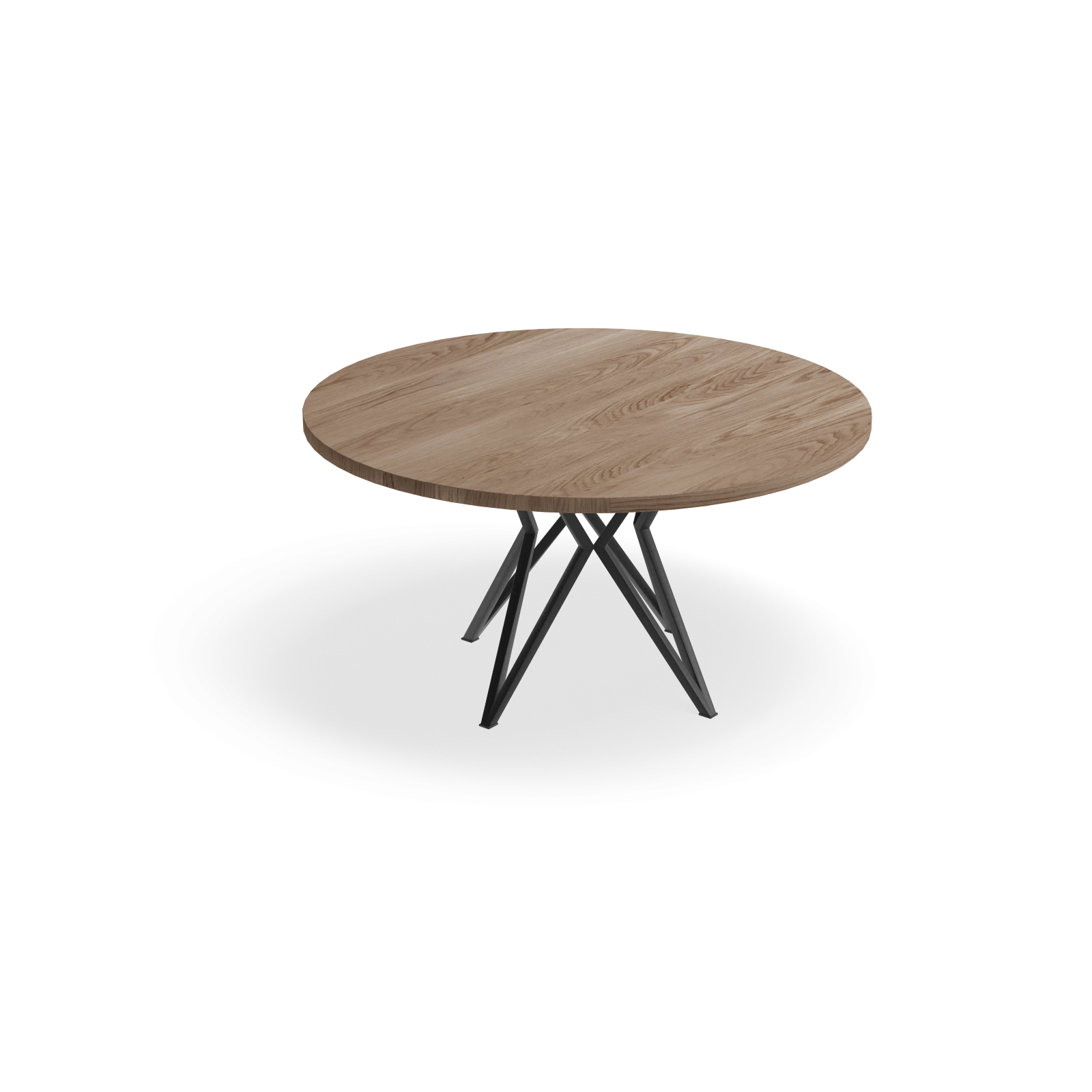 Eettafel Crosse - Rond Eiken Kiezel (150cm)