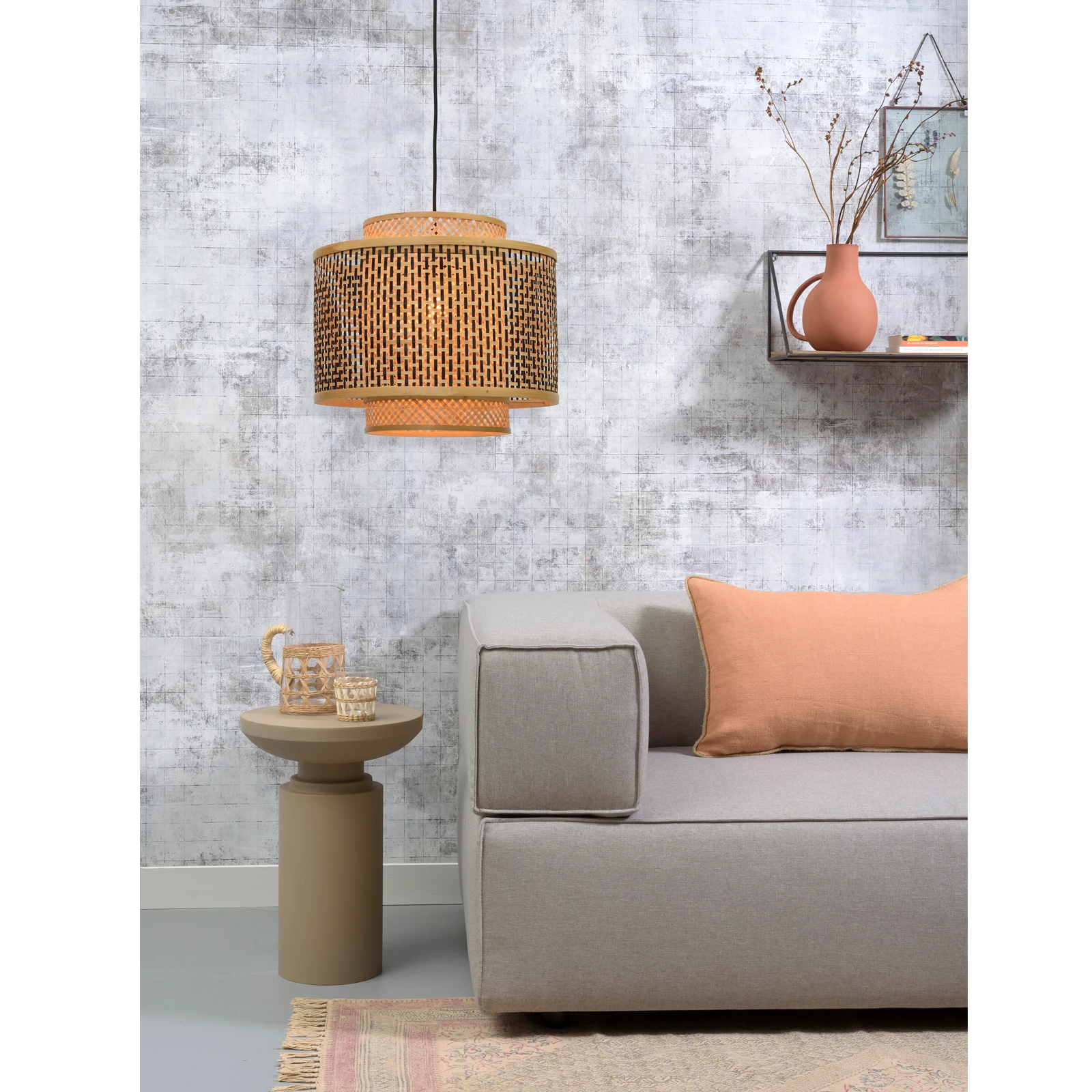Hanglamp Bhutan (34x40xcm)  zwart