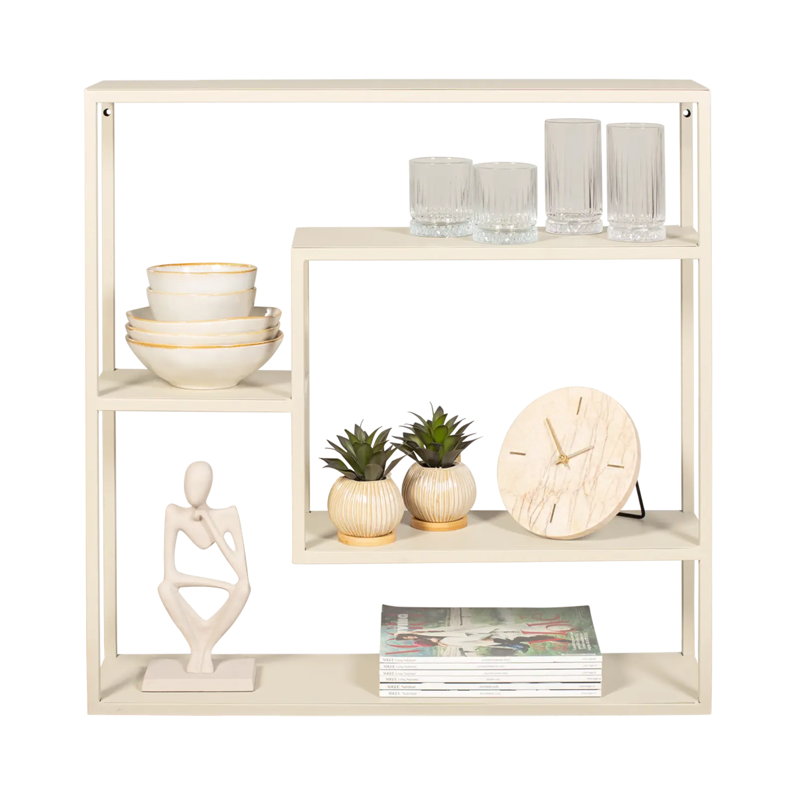 Wandrek Sira - 80x80 cm - metaal Beige