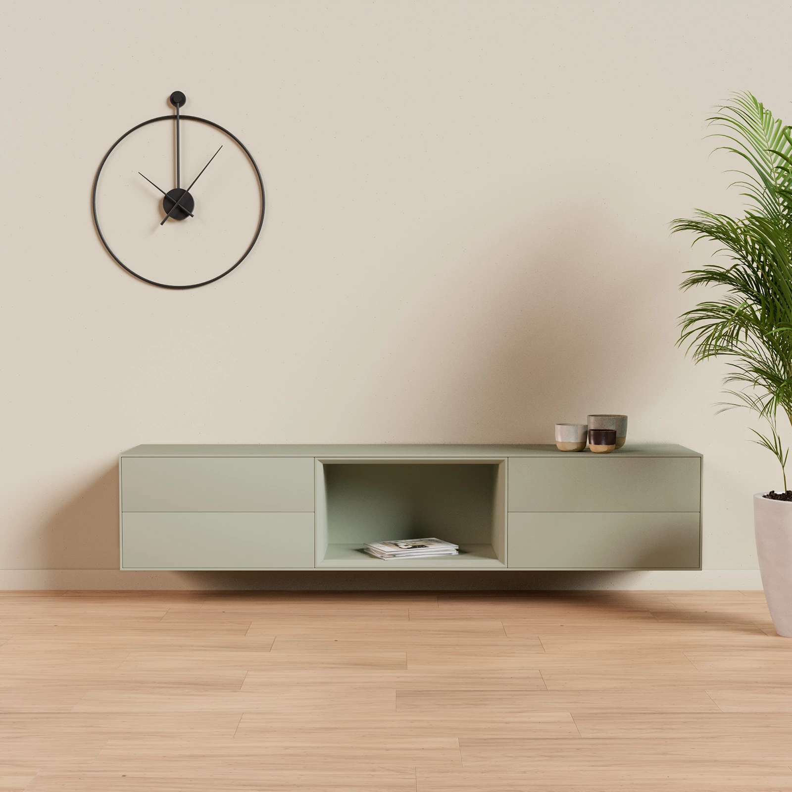 TV Meubel Nile Green 200cm Zwevend