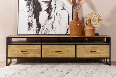 TV meubel kast industrieel hout