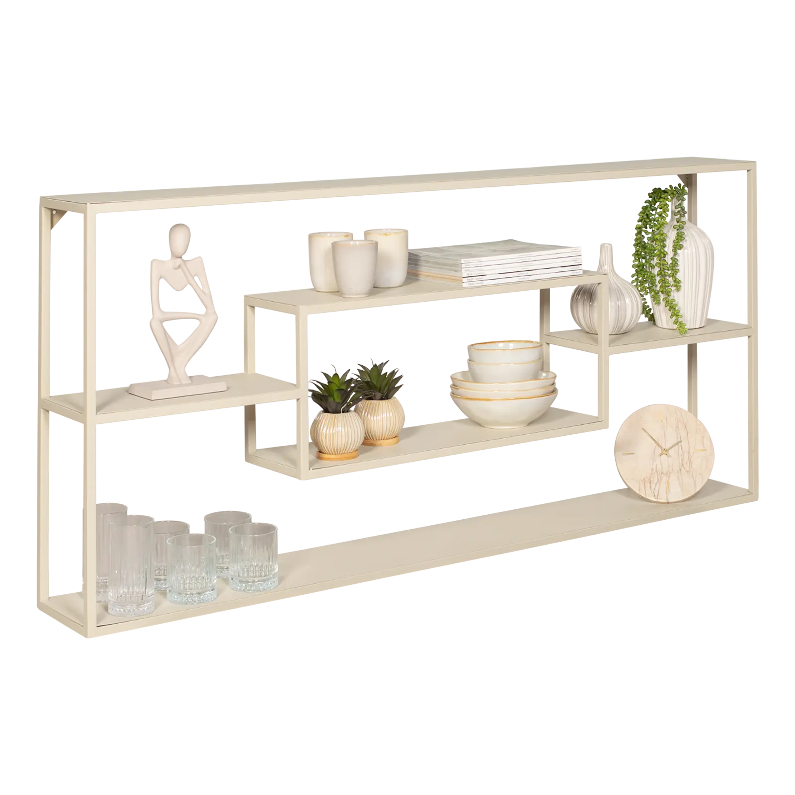 Wandrek Sue - 120x70 cm - metaal Beige