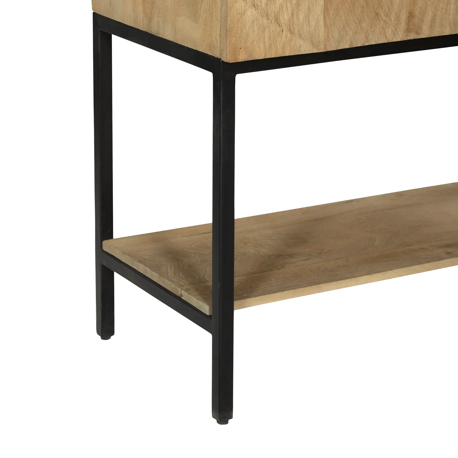 Opbergkast Curling  - 100 cm - Mangohout Loom Naturel - 2 deuren