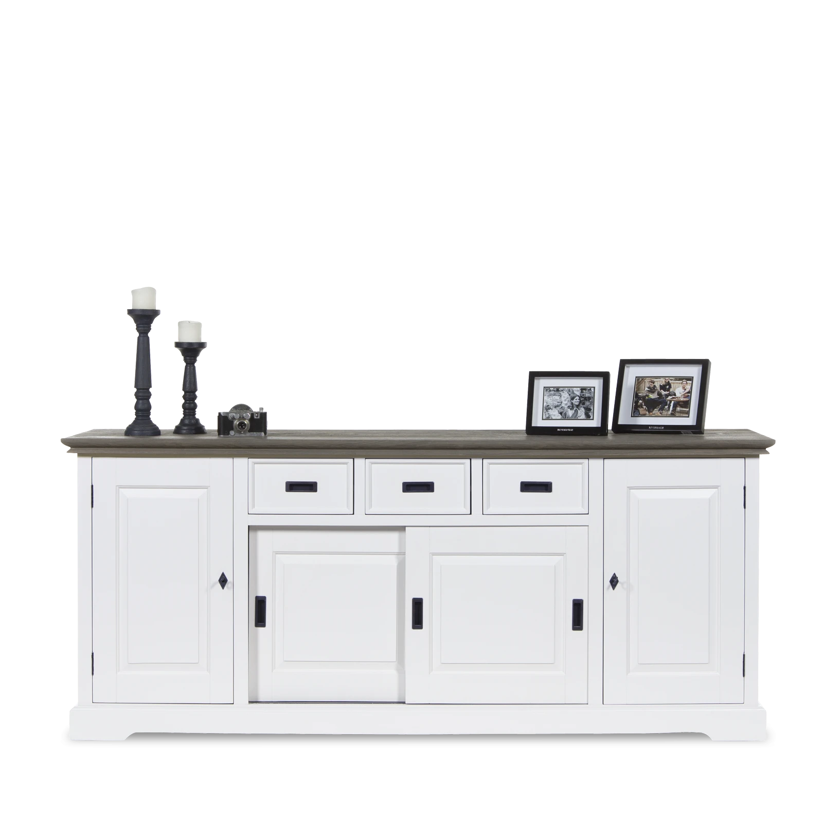 Dressoir (200cm) Riverwoods - Clearwhite/Rustic Grey