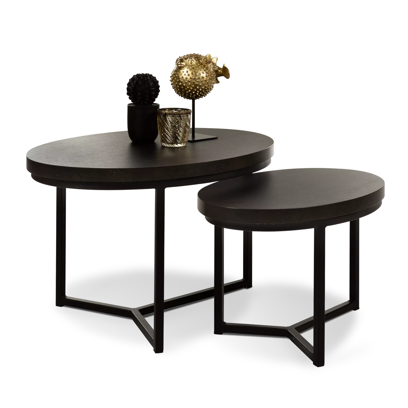 Bijzettafels (medium - set van 2) Braun 