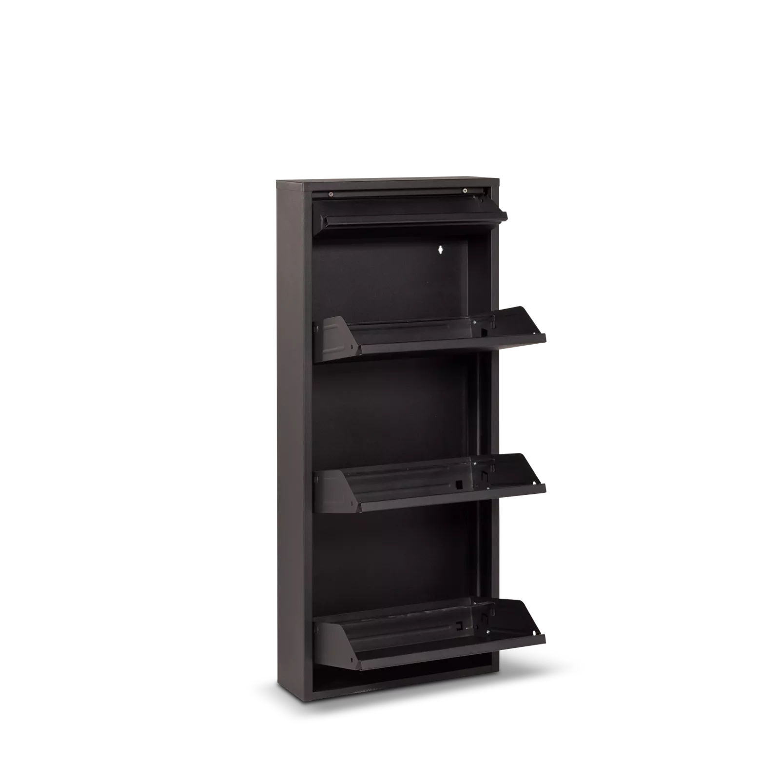 Schoenenkastje Shoes (3 vakken+1 klein vak) - Mat Zwart
