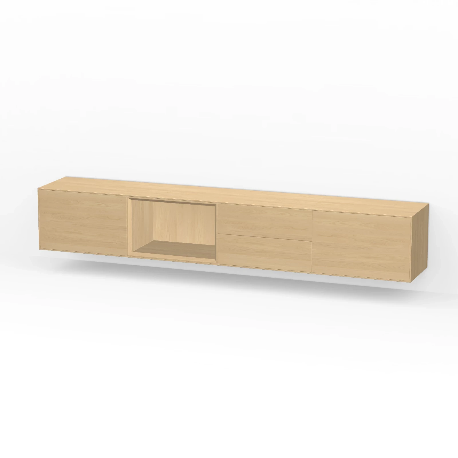 TV Meubel Nature White 240cm Zwevend