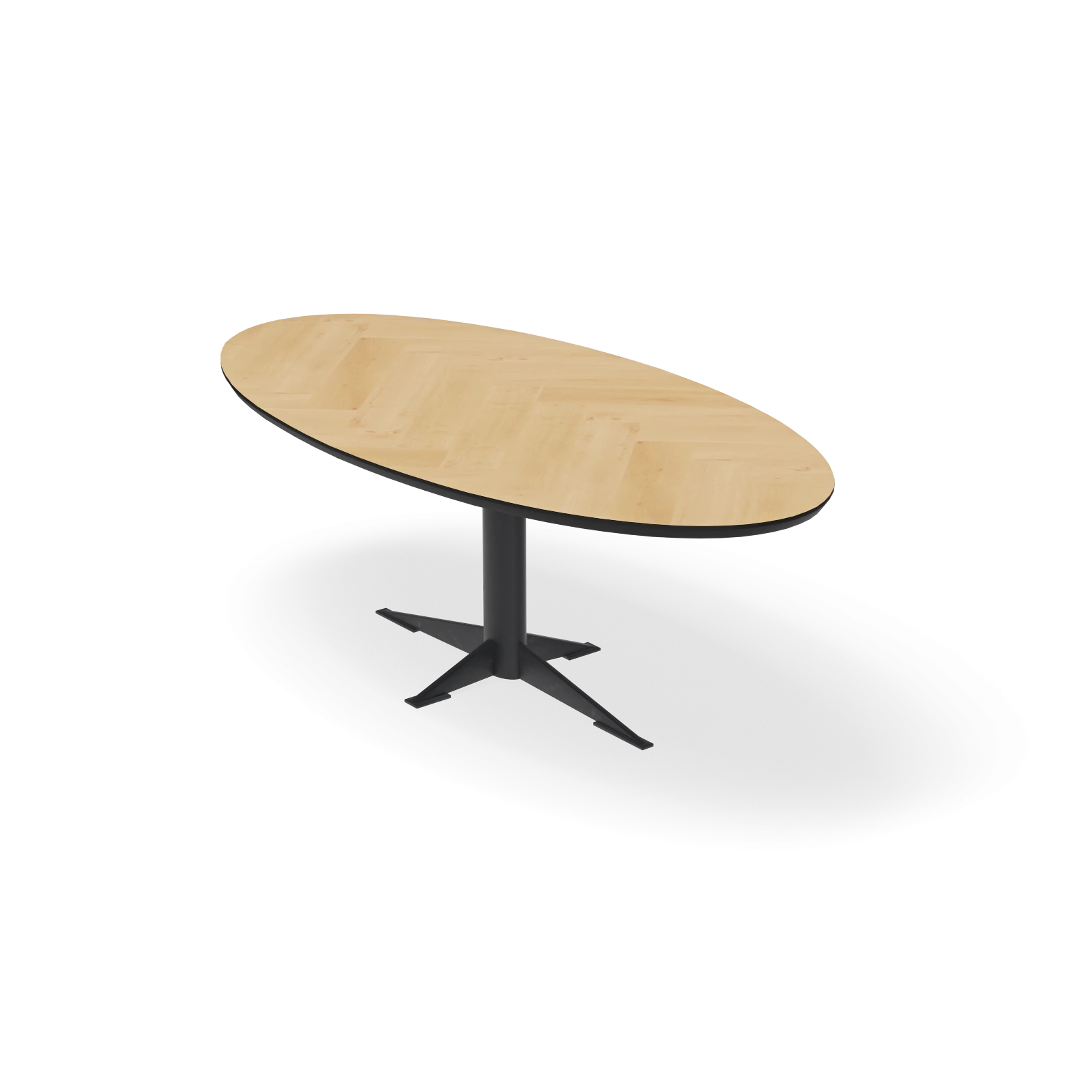 Eettafel Westfield - Ovaal Eiken Visgraat Nature White (220x110cm)