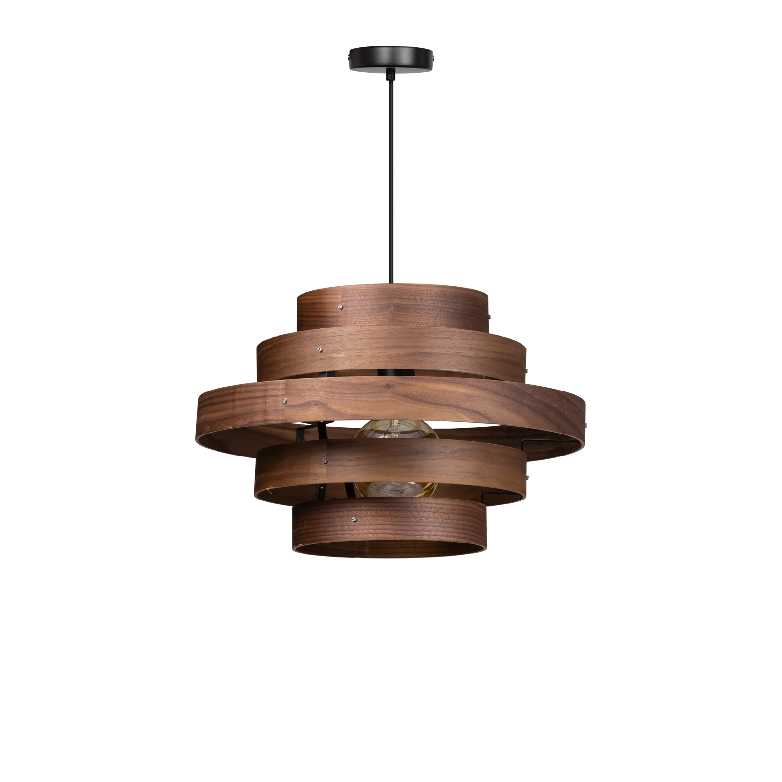 Hanglamp (5 rings) Walnut