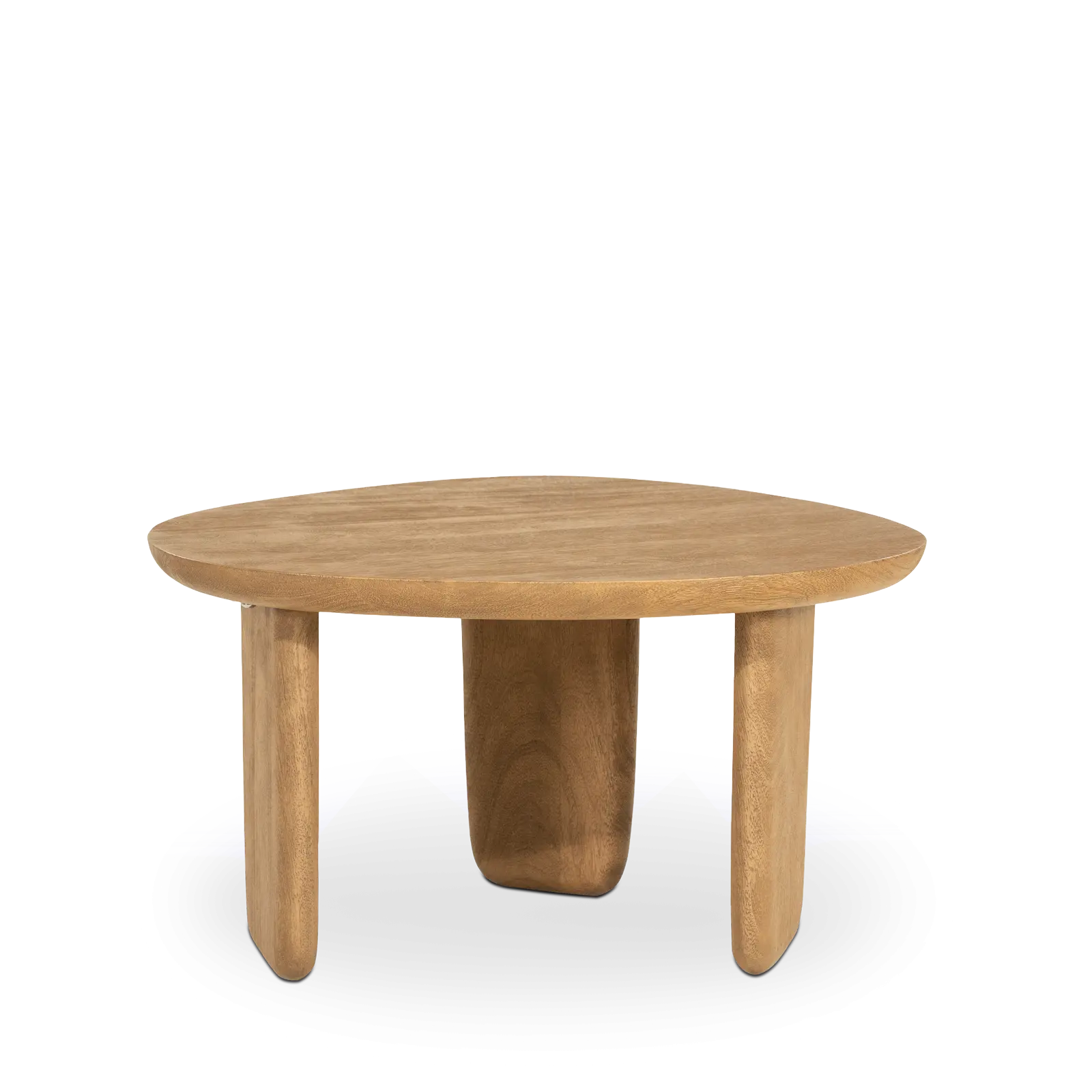 Salontafel Maud - organische vorm 65x57 cm - Mangohout Naturel