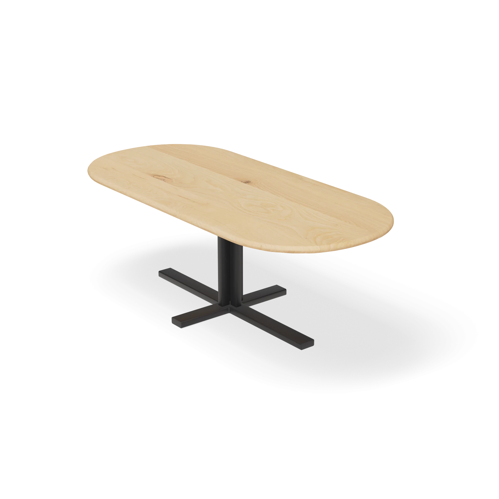 Eettafel Kolos - Halve Cirkel Eiken Nature White (220x100cm)