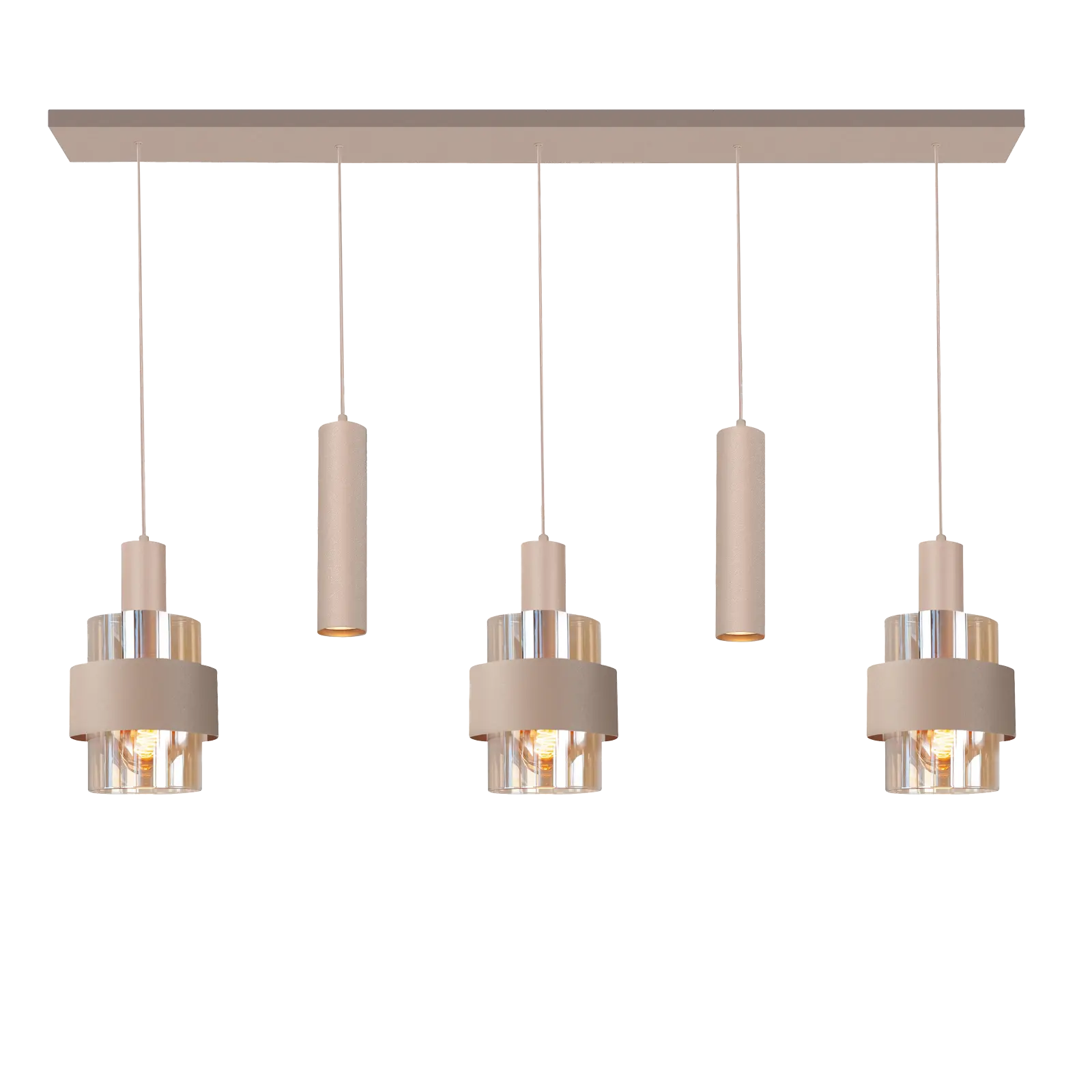 Hanglamp (5 lichts) Marrone - Zand 