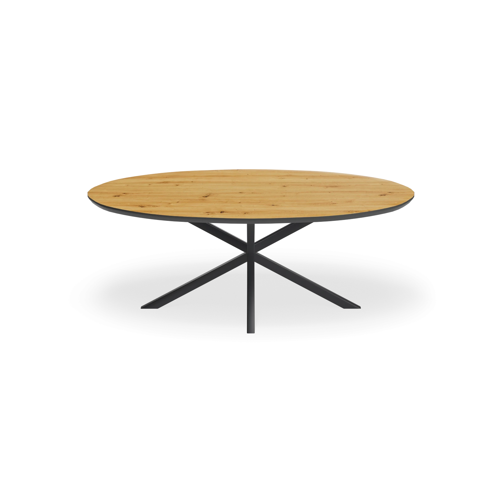 Eettafel North - Ovaal HPL Houtlook Naturel (200x105cm)