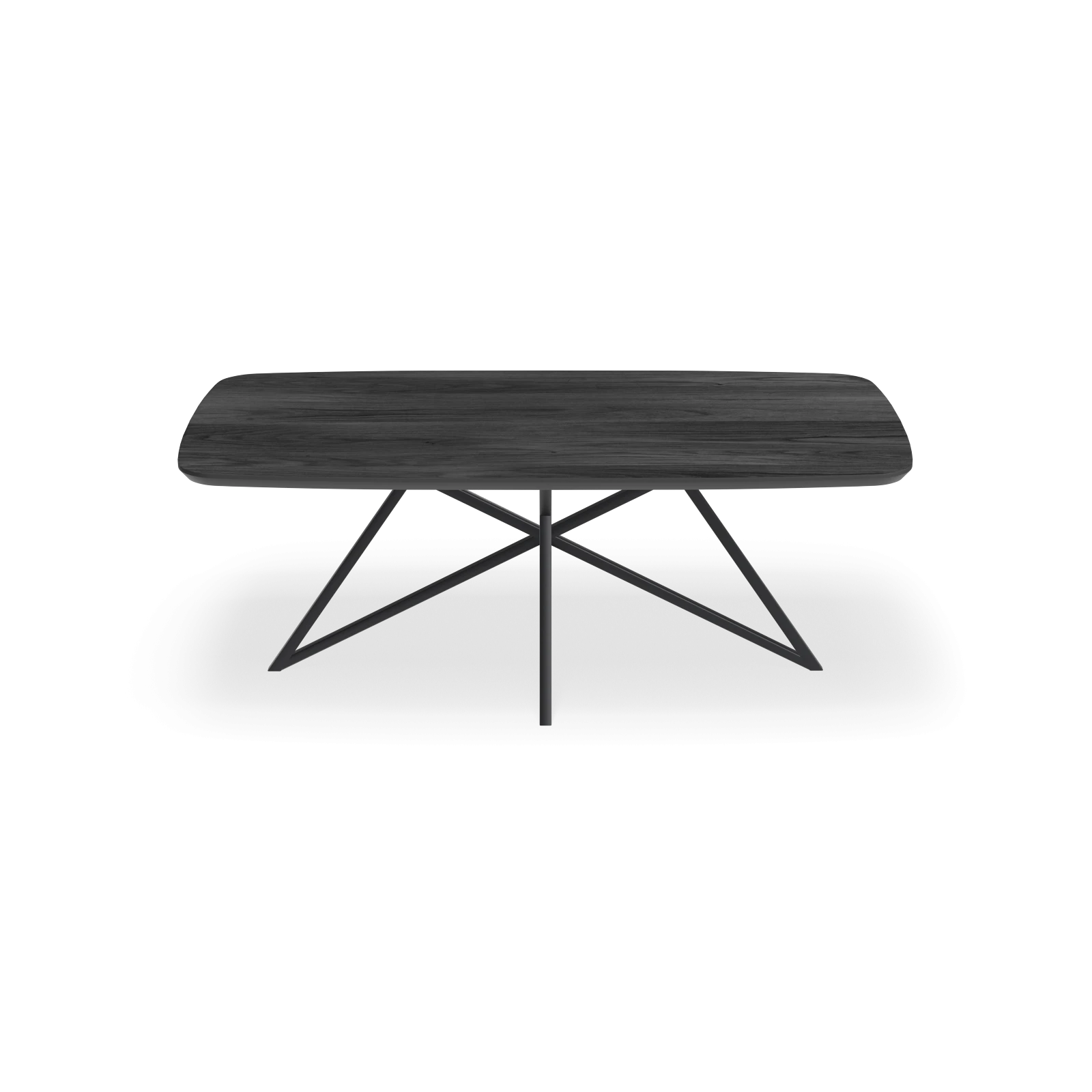 Eettafel Crosse - Deens Ovaal HPL Houtlook zwart (200x105cm)