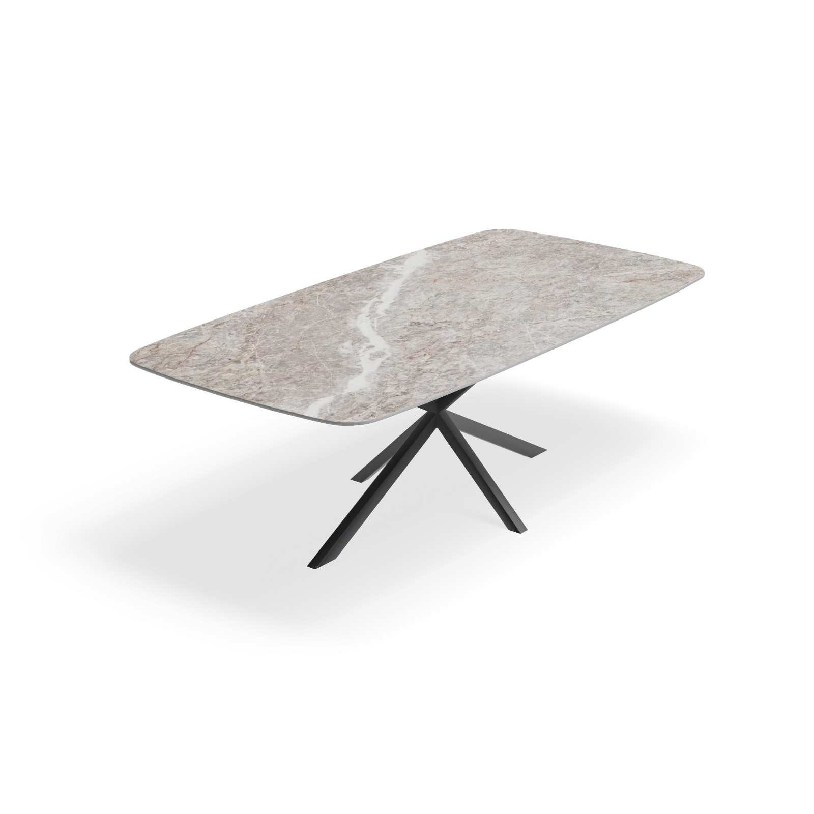 Eettafel North - Deens Ovaal Keramiek Fior Di Pesco Satin (220x110cm)