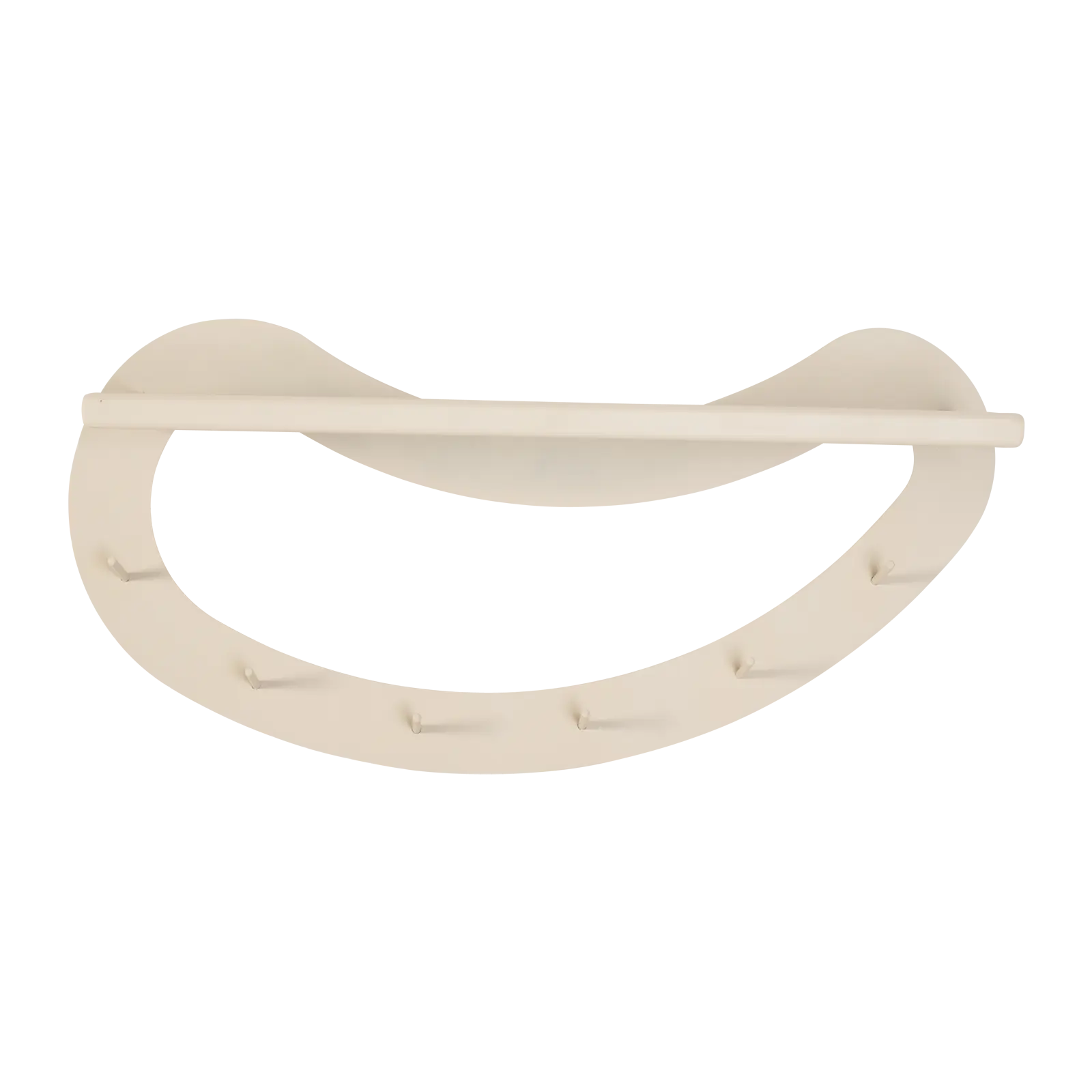 Kapstok Smiley - organische vorm 43x89 cm - metaal Beige - 6 haken