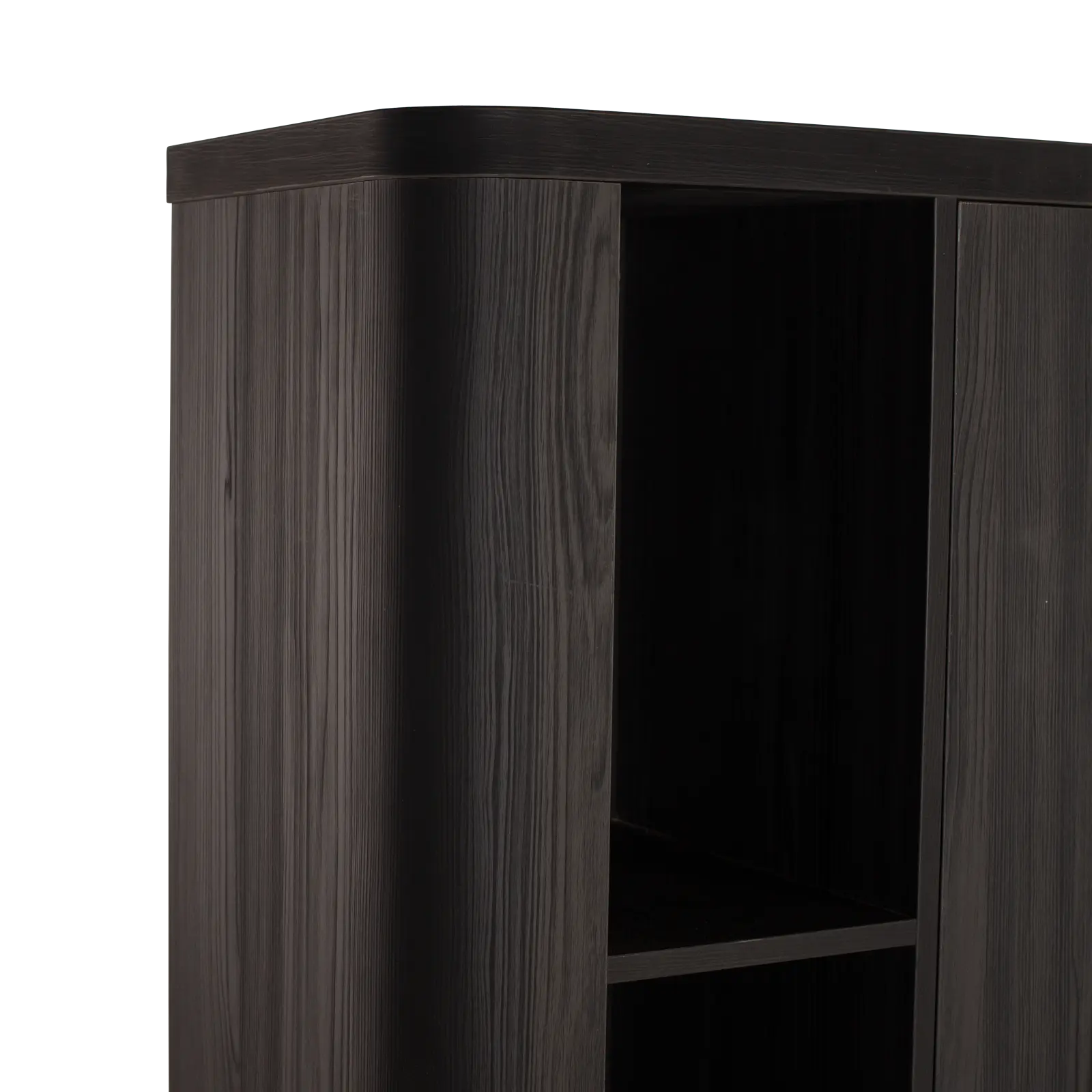 Wandkast Monaco - 100 cm - Zwart - 3 deuren, 5 vakken