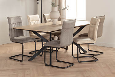 Leren eetkamerstoelen