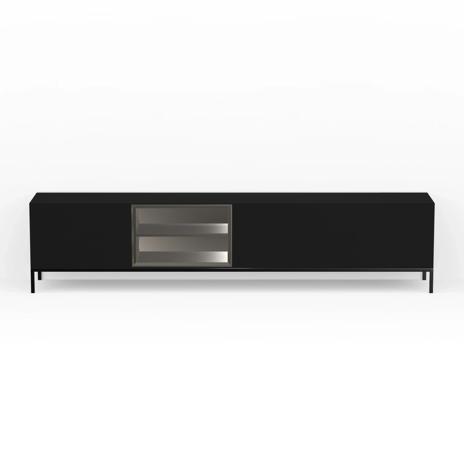 TV Meubel Black 240cm Poot