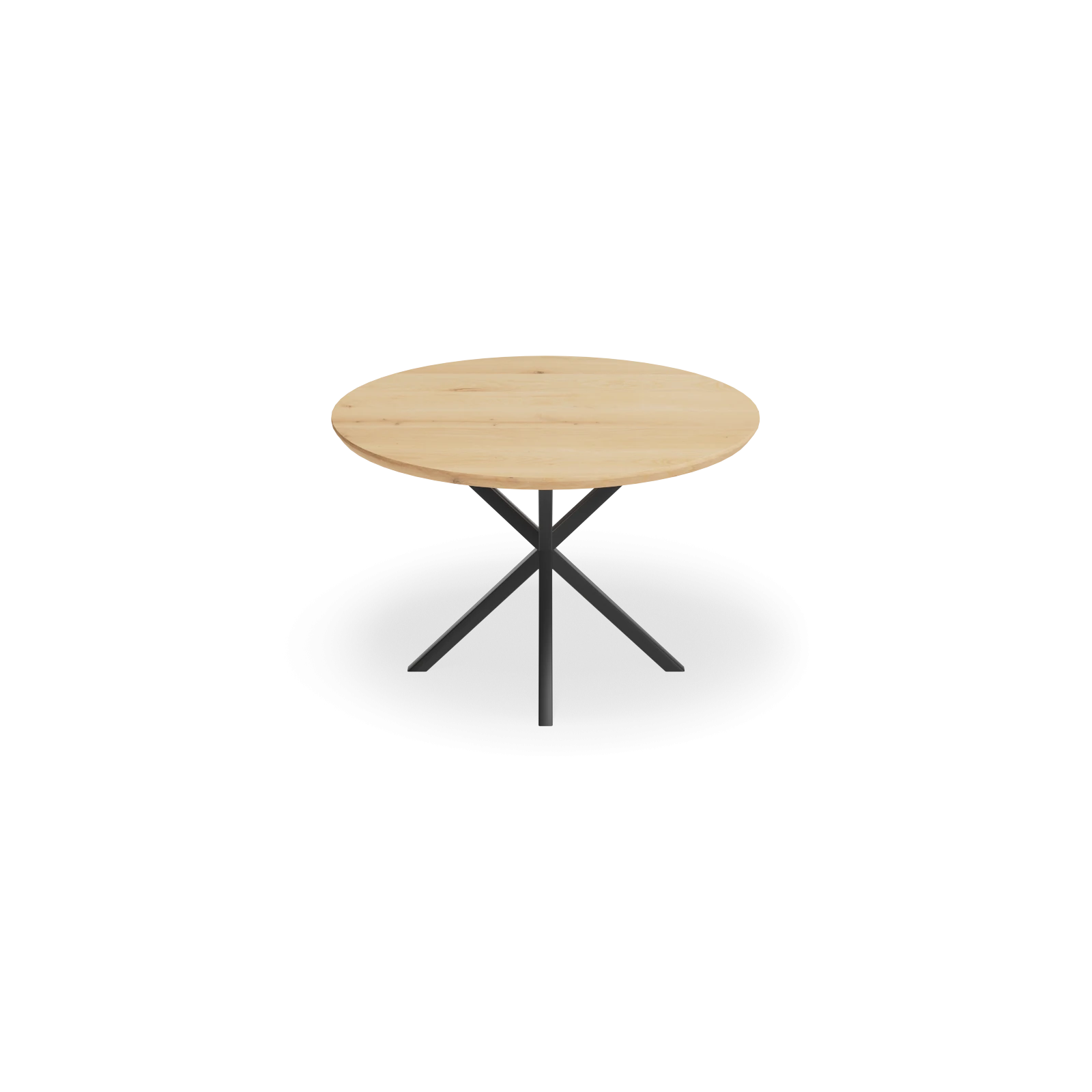 Eettafel North - Rond Eiken Nature White (120cm)