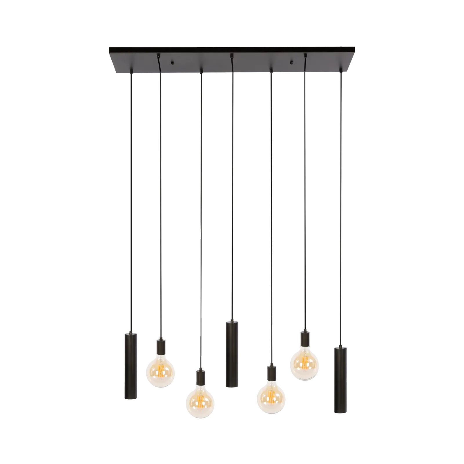 Hanglamp Senso 4+3-lichts - Sienna bruin