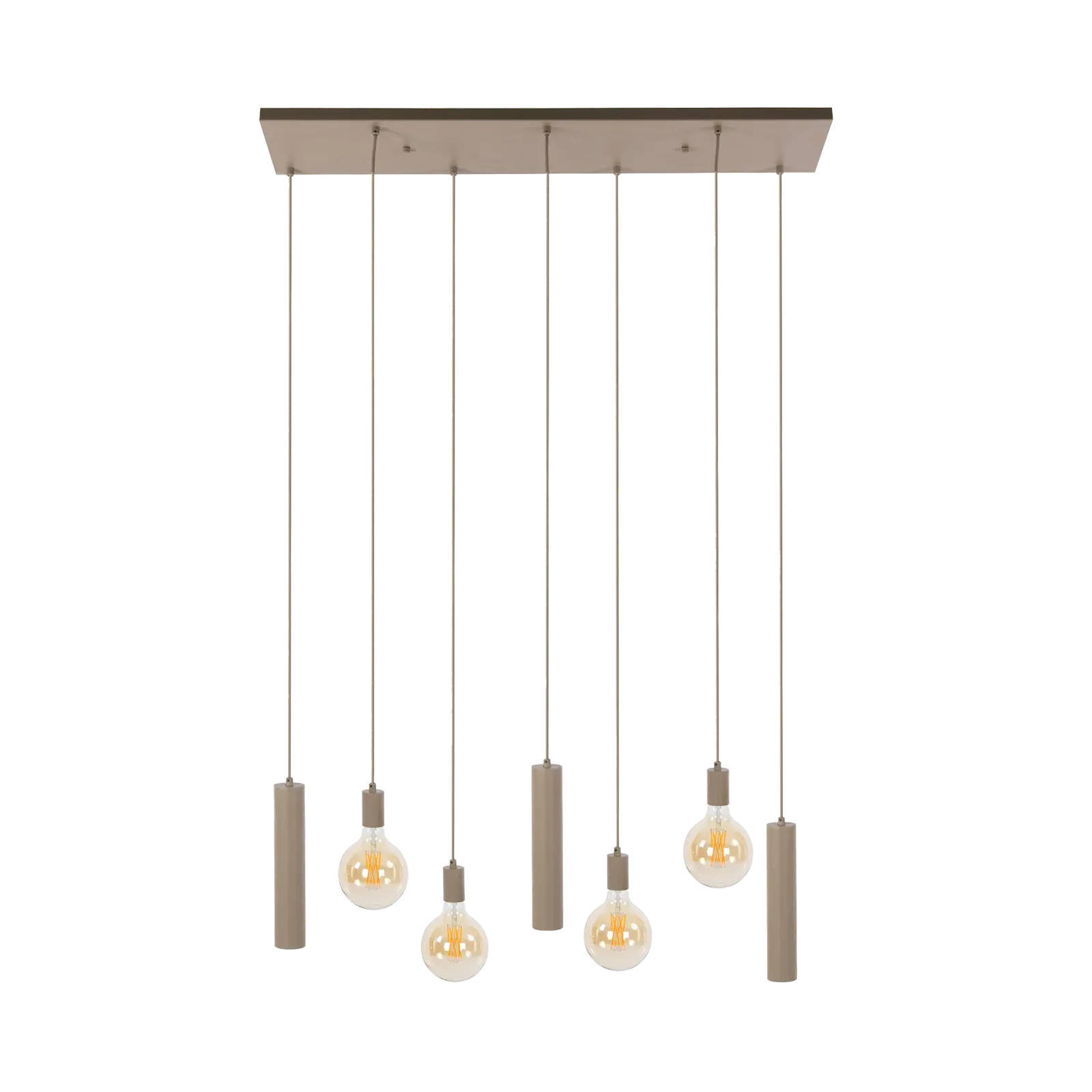 Hanglamp Senso 4+3-lichts - Beige