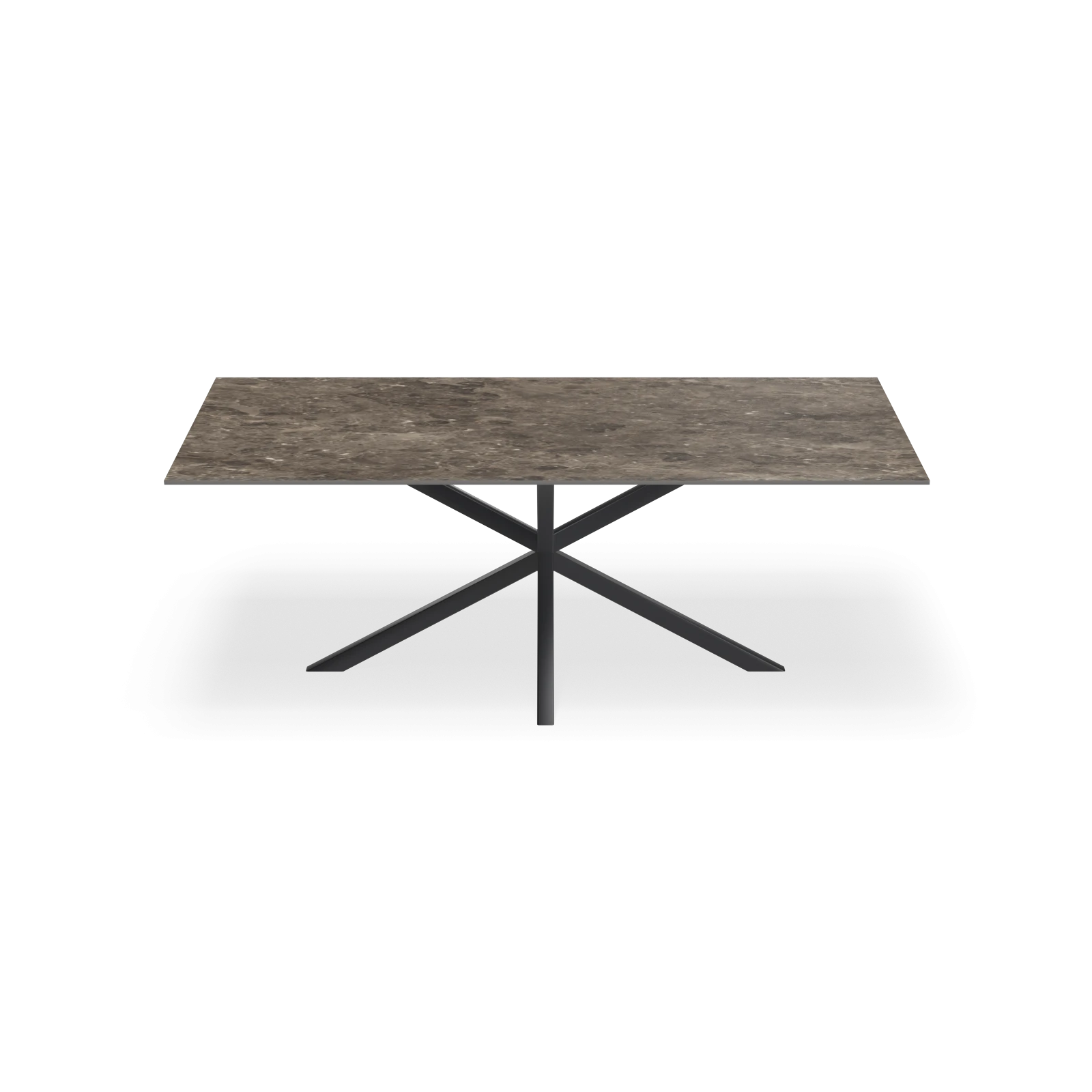 Eettafel North - Rechthoek Keramiek Stone Look Gris du Gent Satin (200x100cm)
