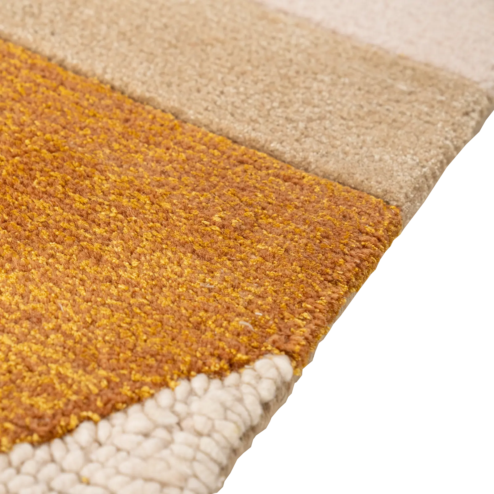 Vloerkleed Kazi  -190x290 cm - Meerkleurig: Okergeel / Mustard