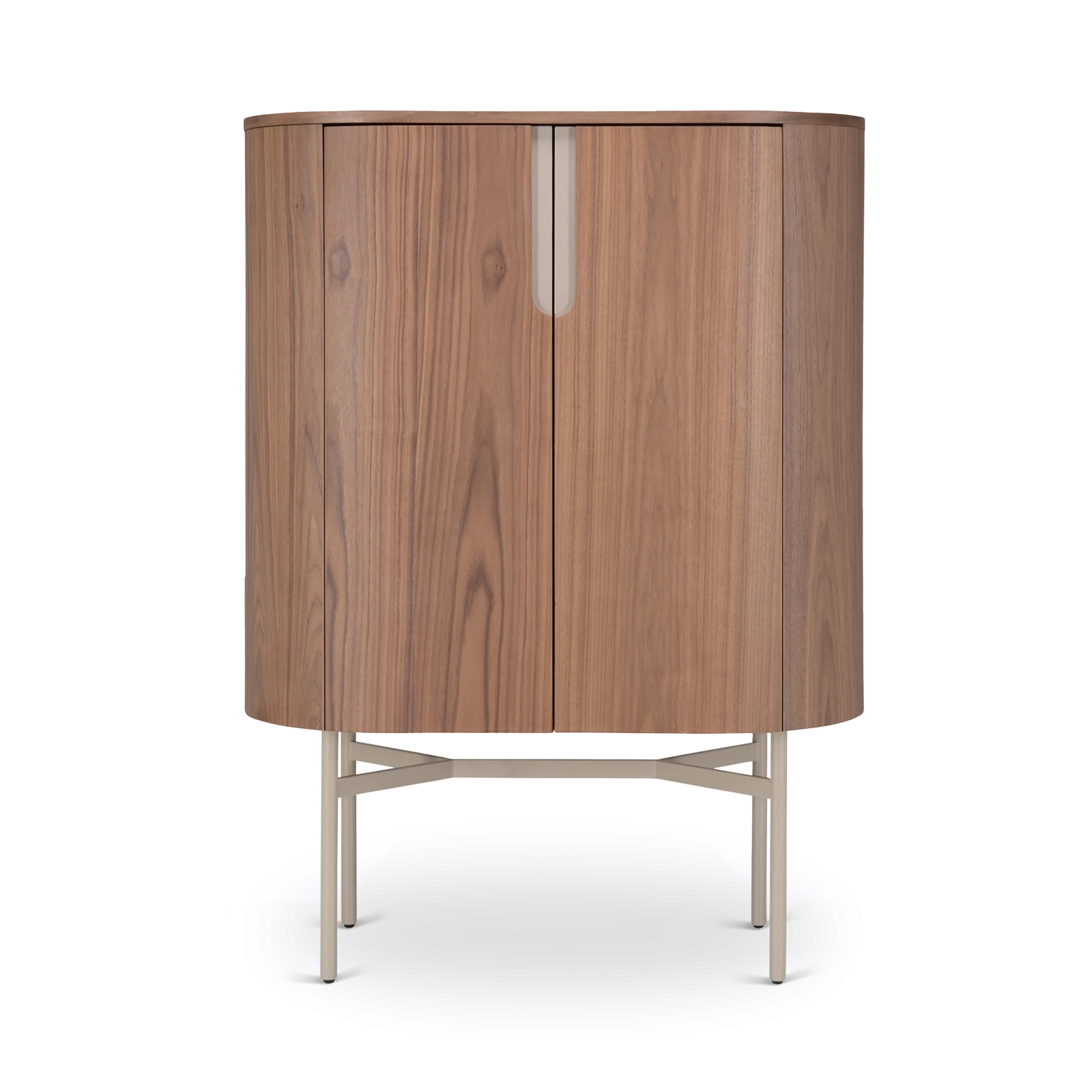 Wandkast (laag - poot: creme) Fidenza - Walnoot