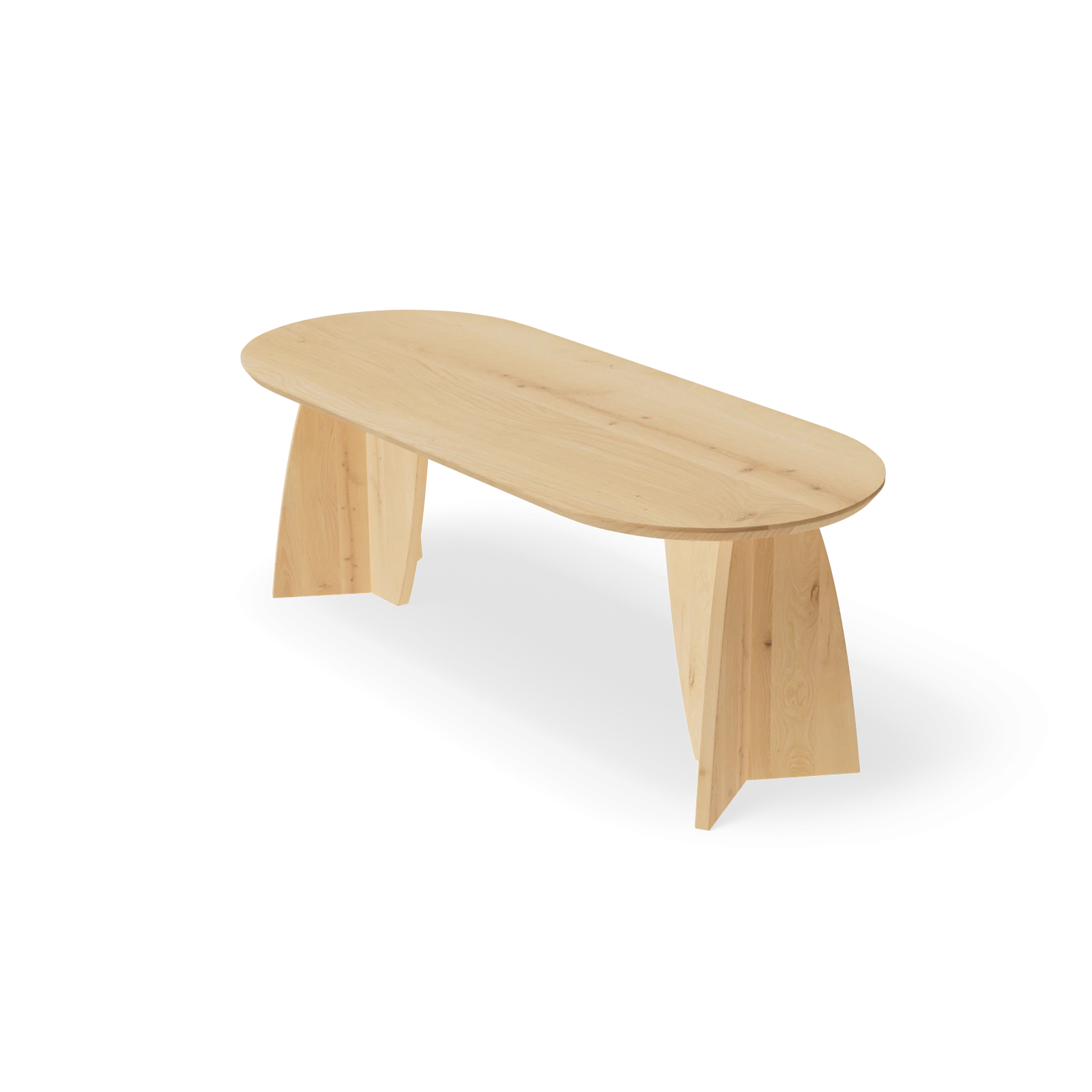 Eettafel Chizu - Halve Cirkel Nature White (220x90cm)