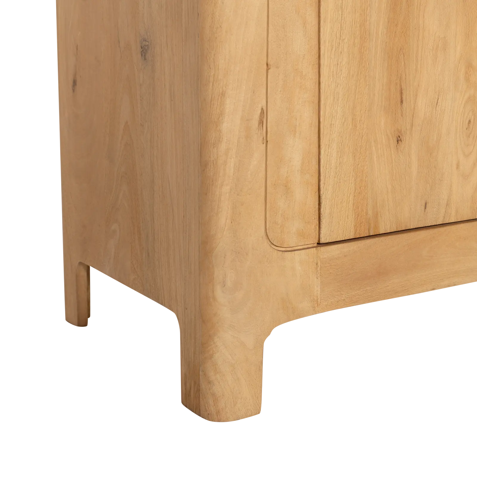 Opbergkast Latara - 100 cm - Mangohout Loom Naturel - 4 deuren