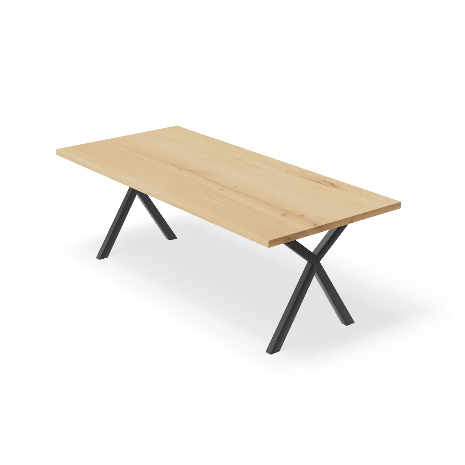 Eettafel x Poot(dun) - Rechthoek Eiken Nature White (220x100cm)