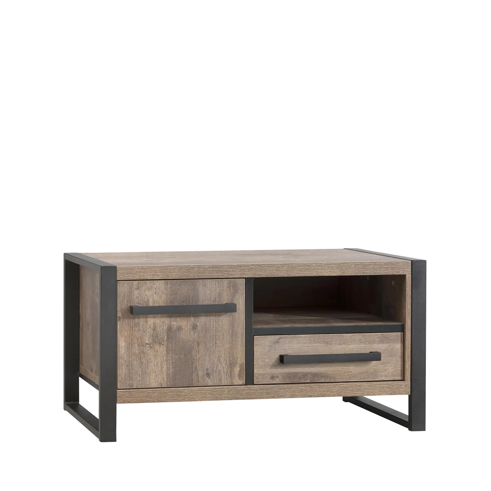 TV meubel Wisconsin - 103 cm - Lamulux Mokka - 1 deur, 1 lade, 1 open vak