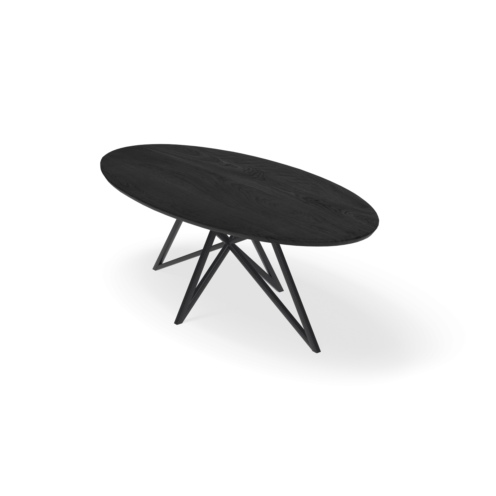 Eettafel Crosse - Ovaal Eiken Black Sky(220x110cm)