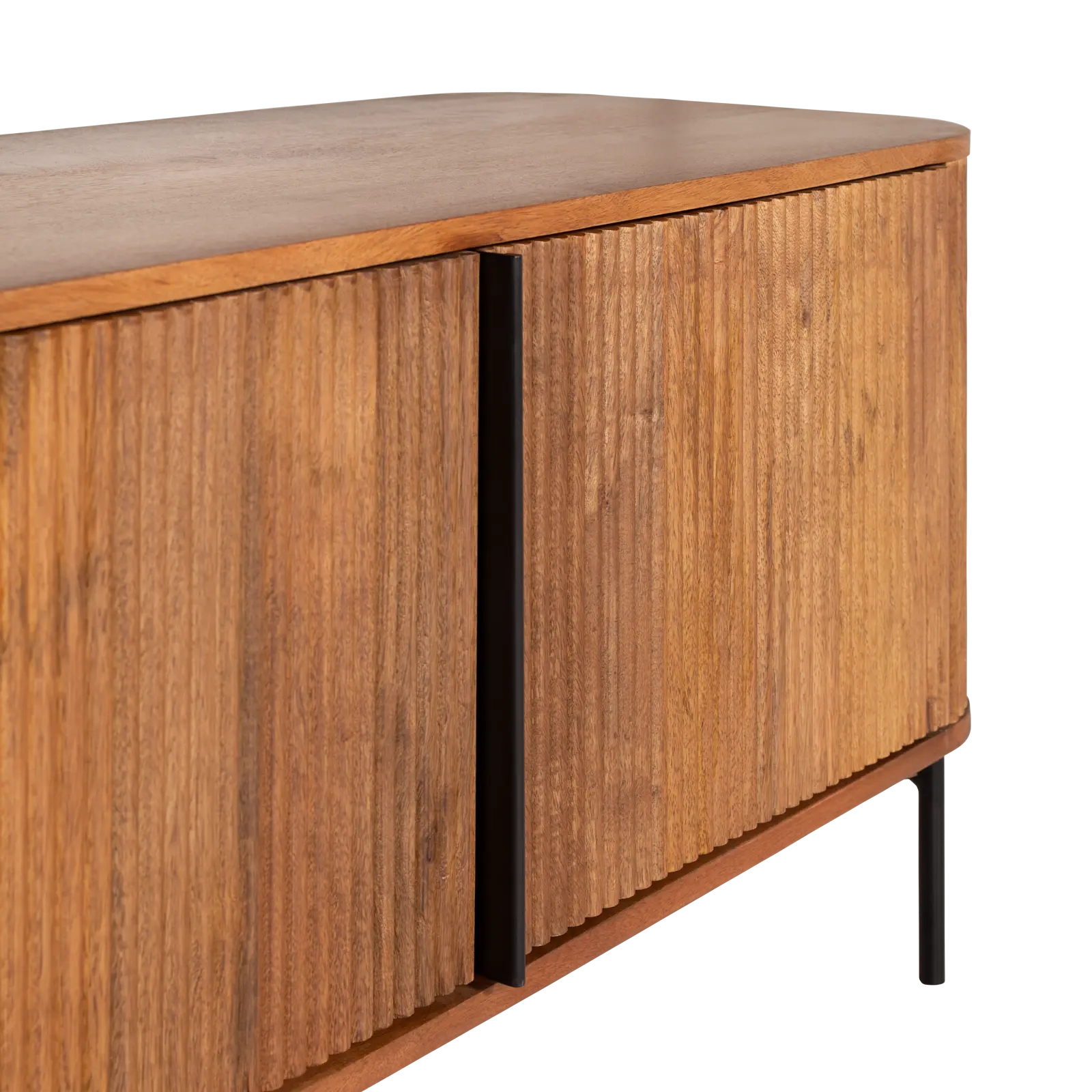 TV meubel Amare - 154 cm - Mangohout Lichtbruin - 3 deuren