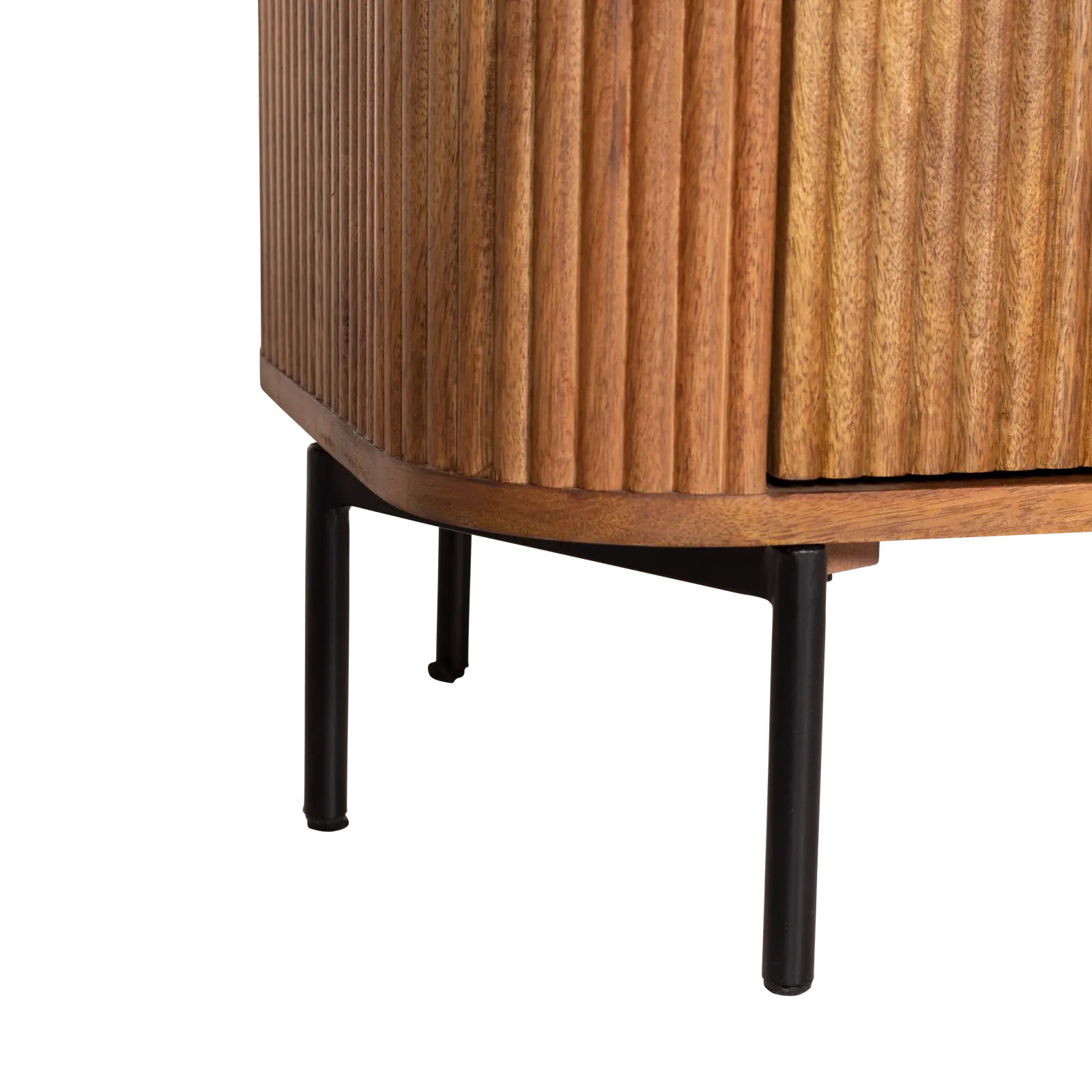 TV meubel Amare - 154 cm - Mangohout Lichtbruin - 3 deuren