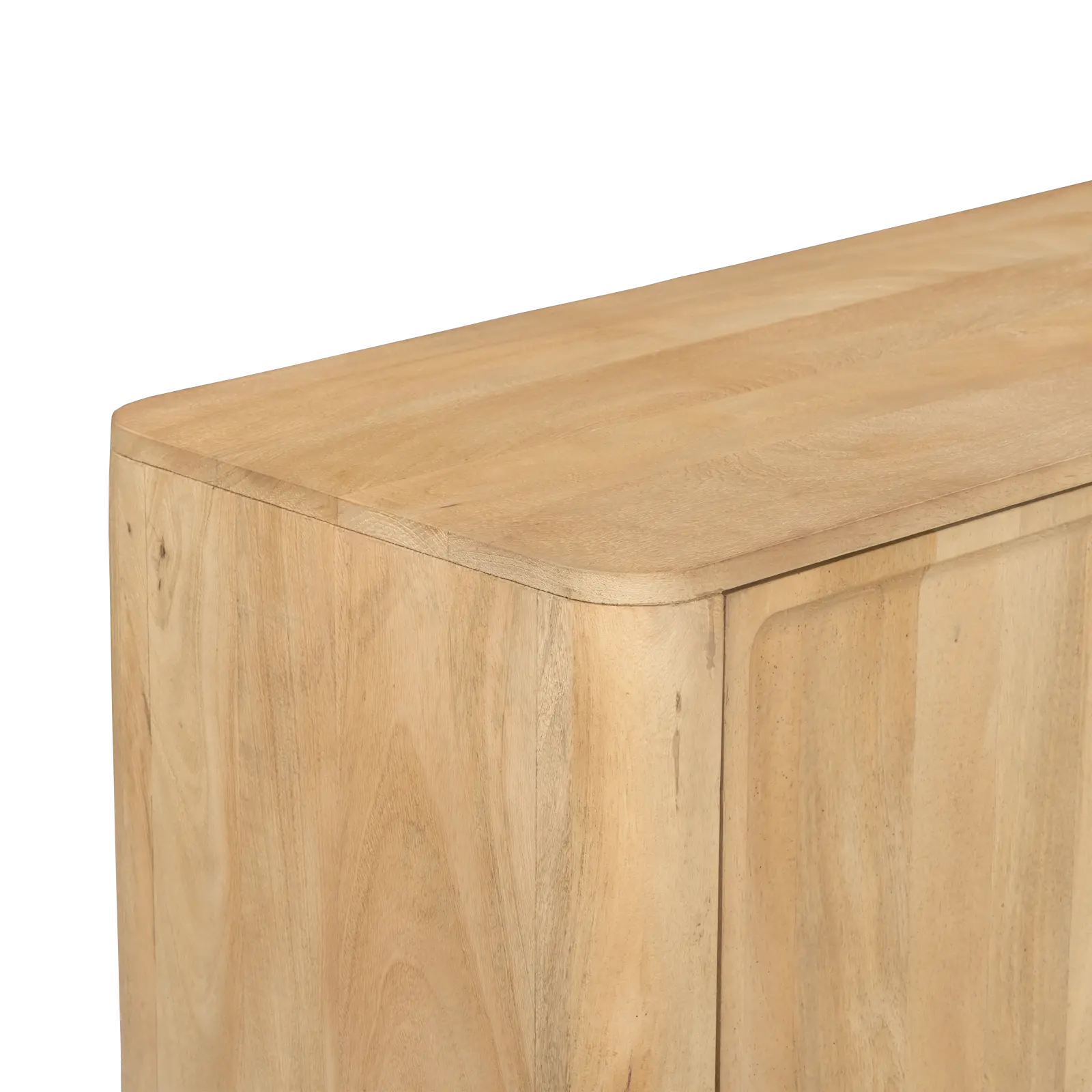 TV meubel Katara - 200 cm - Mangohout Loom Naturel - 4 deuren