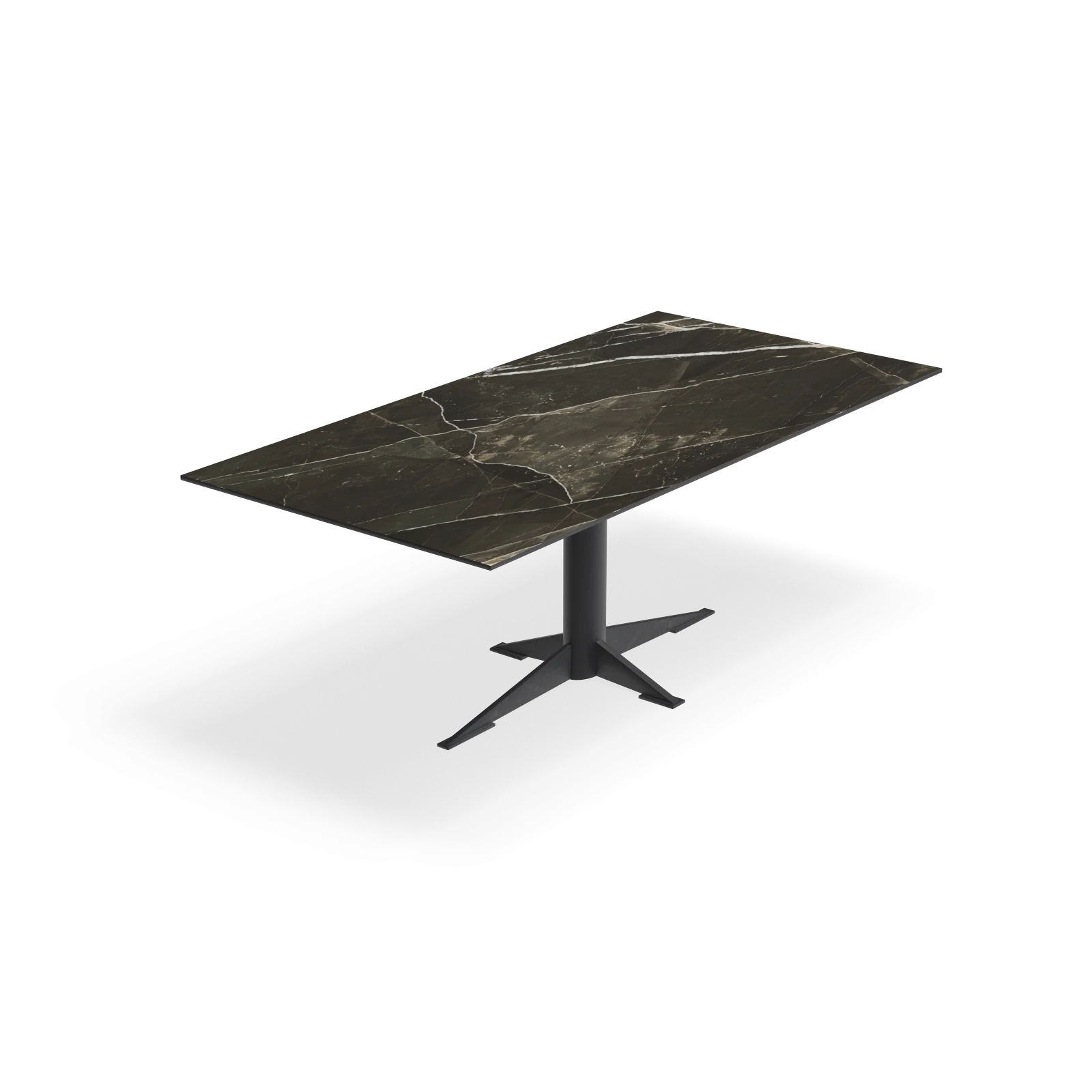 Eettafel Westfield - Rechthoek Keramiek Calacatta Black Satin (200x100cm)